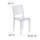 Transparent Stacking Side Chair - Armless Side Chair - Resin Stack Chair