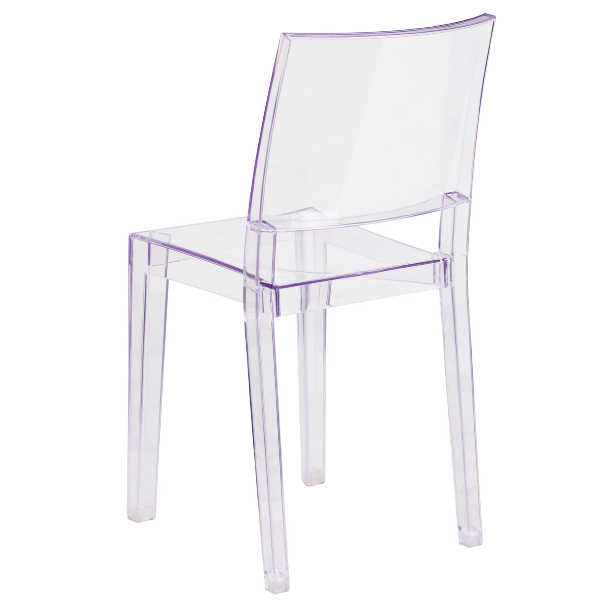 Transparent Stacking Side Chair - Armless Side Chair - Resin Stack Chair