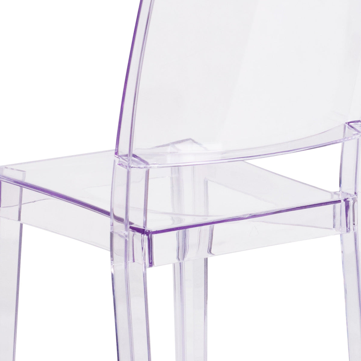 Transparent Stacking Side Chair - Armless Side Chair - Resin Stack Chair