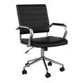  Black Faux Leather/Polished Nickel