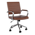  Saddle Brown Faux Leather/Polished Nickel