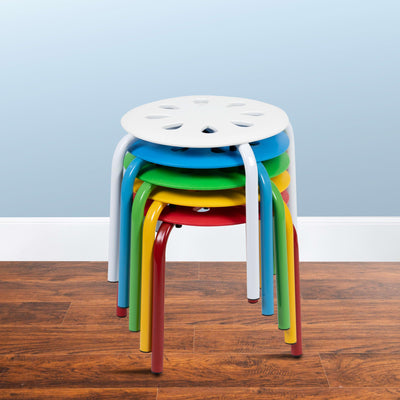 Plastic Nesting Stack Stools, 11.5"Height (5 Pack) - View 2