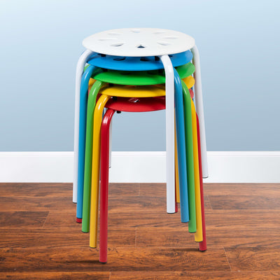 Plastic Nesting Stack Stools, 17.5