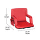 Red |#| Backpack Reclining Padded Stadium Chairs with Armrests & Storge Pockets in Red