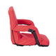 Red |#| Backpack Reclining Padded Stadium Chairs with Armrests & Storge Pockets in Red