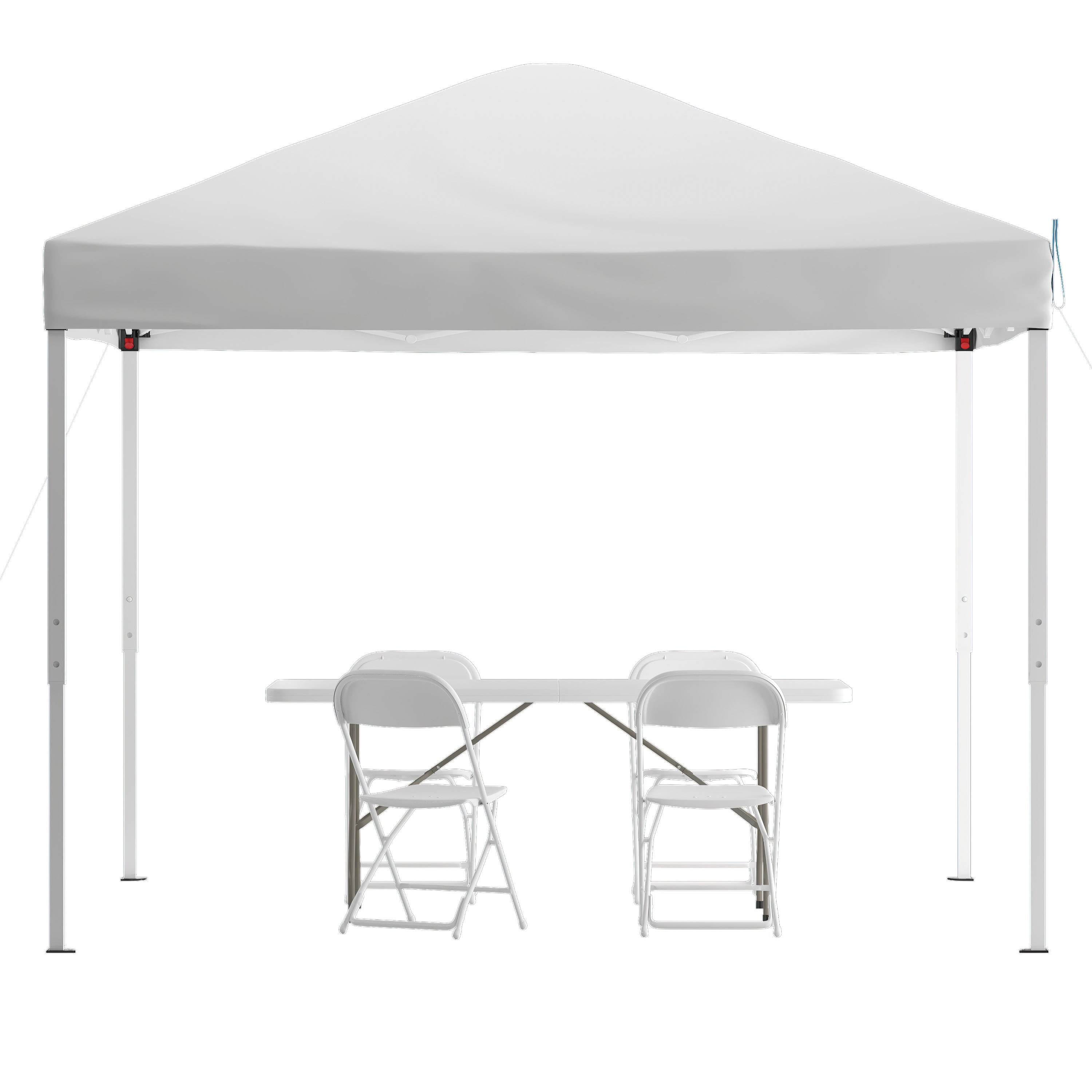 Folding sales tent table