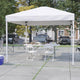 White |#| 10' x 10' White Pop Up Canopy, Folding Table and 4 White Folding Chairs Bundle