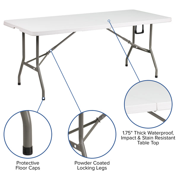 Blue |#| 10' x 10' Blue Pop Up Canopy, Folding Table and 4 White Folding Chairs Bundle