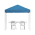 Portable Tailgate/Event Tent Set - 8'x8' Pop Up Canopy Tent, 6-Foot Bi-Fold Table, Set of 4 Folding Chairs