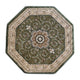 Green,4' Octagon |#| Medallion Motif Traditional Persian Style Round Area Rug in Green - 4' x 4'