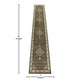 Green,3' x 15' |#| Medallion Motif Traditional Persian Style Olefin  Area Rug in Green - 3' x 15'