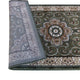 Green,3' x 15' |#| Medallion Motif Traditional Persian Style Olefin  Area Rug in Green - 3' x 15'