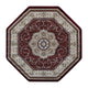 Burgundy,4' Octagon |#| Medallion Motif Traditional Persian Style Octagon Area Rug in Burgundy - 4' x 4'