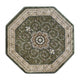 Green,7' Octagon |#| Medallion Motif Traditional Persian Style Round Area Rug in Green - 7' x 7'