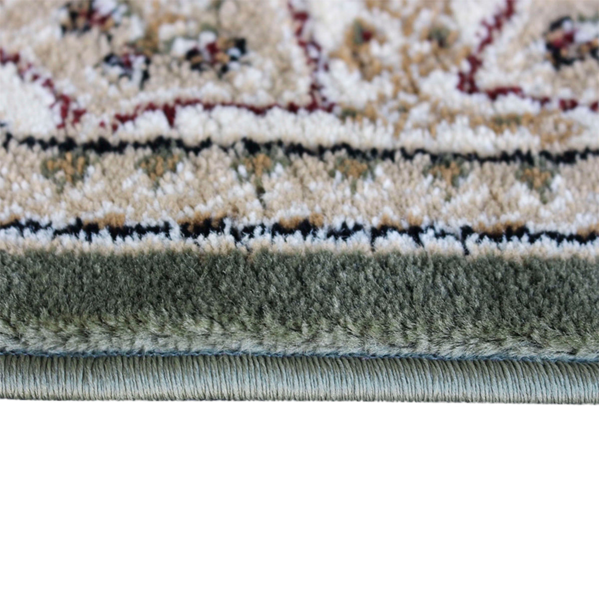 Green,7' Octagon |#| Medallion Motif Traditional Persian Style Round Area Rug in Green - 7' x 7'
