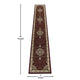 Burgundy,3' x 15' |#| Medallion Motif Traditional Persian Style Olefin  Area Rug in Burgundy - 3 x 15