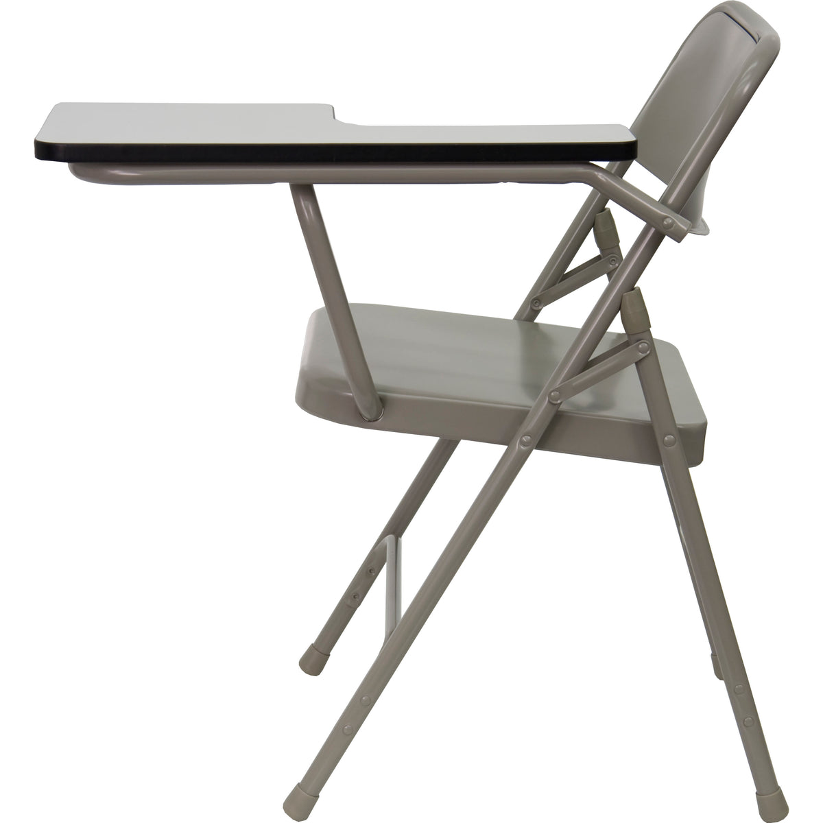 Premium Steel Beige Folding Chair with Left Handed Tablet Arm - Event Chair