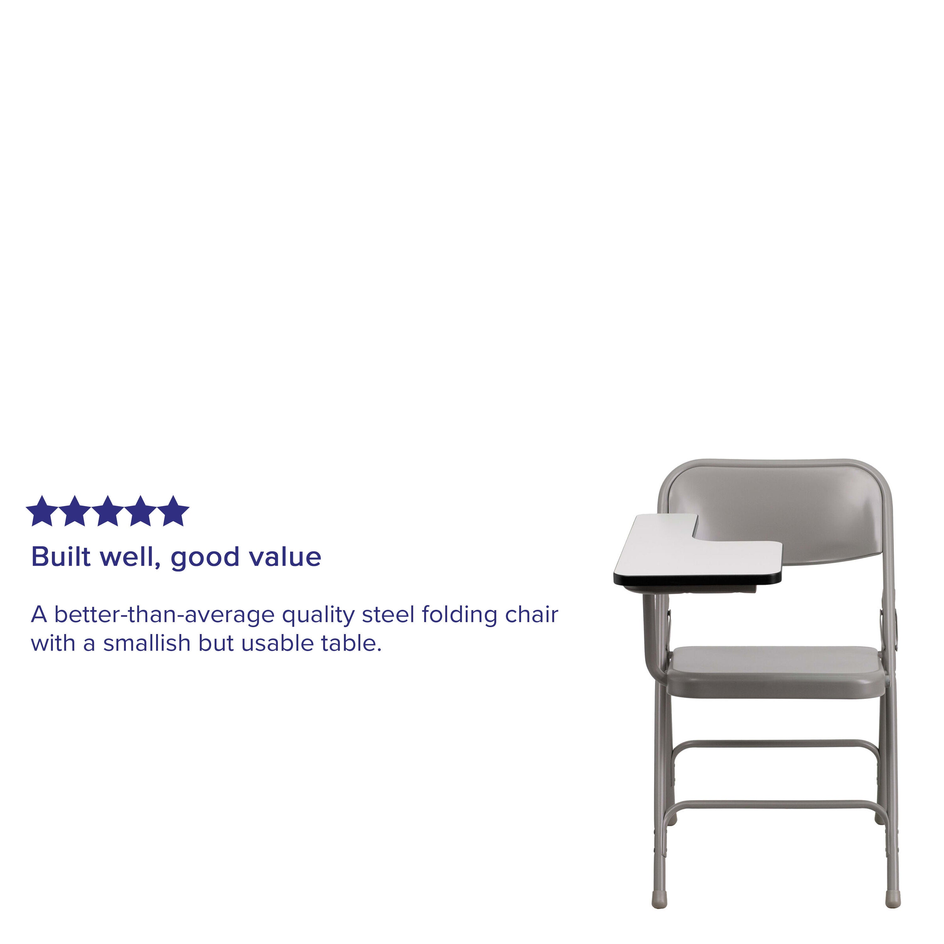 Folding chair with right handed tablet arm new arrivals