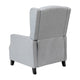 Gray |#| Push Back Wing Back Pocket Spring Recliner in Gray with Side Accent Nail Trim