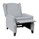 Gray |#| Push Back Wing Back Pocket Spring Recliner in Gray with Side Accent Nail Trim