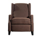 Brown |#| Push Back Wing Back Pocket Spring Recliner in Brown with Side Accent Nail Trim