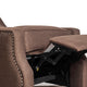 Brown |#| Push Back Wing Back Pocket Spring Recliner in Brown with Side Accent Nail Trim