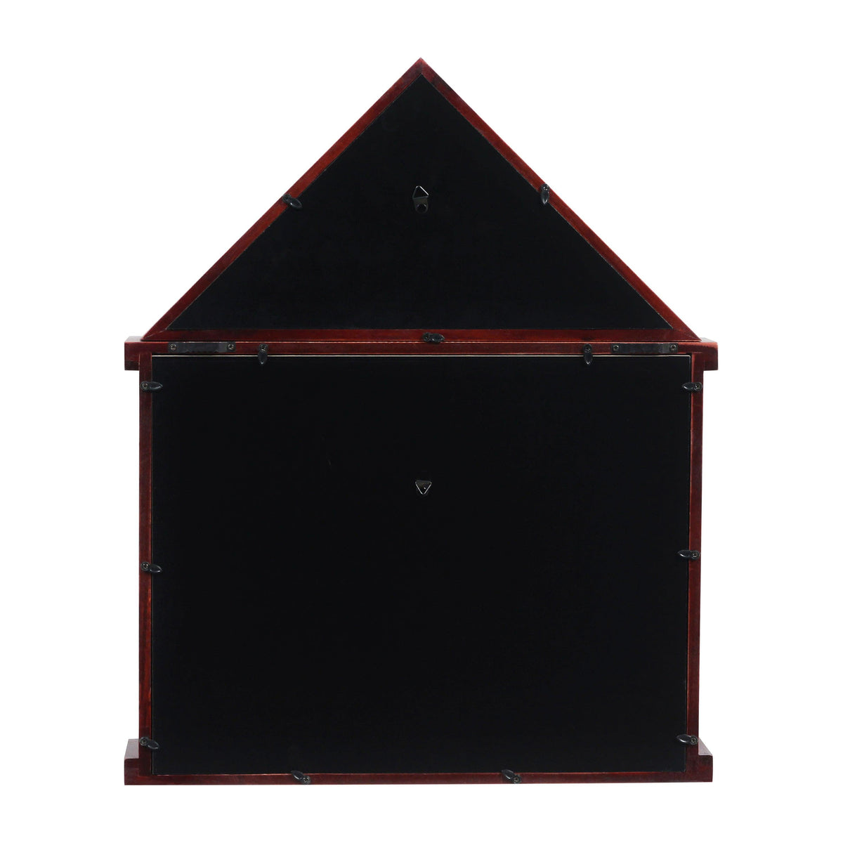 Mahogany,18.5"W x 3.5"D x 22.5"H |#| Glass Front Flag Display Case with Certificate Holder-Fits 3x5 Flag-Dark Brown