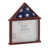 Quincy Memorial Flag Display Case with Certificate Holder, Pine Wood Shadow Box for Flag, Certificate, and Medals