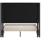 Gray,Queen |#| Queen Size Upholstered Platform Bed with Channel Stitched Headboard in Gray