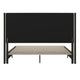 Beige,King |#| King Size Upholstered Platform Bed with Channel Stitched Headboard in Beige