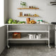72"W x 30"D |#| Commercial Stainless Steel Work Table with Backsplash and 2 Undershelves -30x72