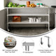 72"W x 30"D |#| Commercial Stainless Steel Work Table with Backsplash and 2 Undershelves -30x72