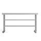 72"W x 30"D |#| Commercial Stainless Steel Work Table with Backsplash and 2 Undershelves -30x72