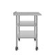 72"W x 30"D |#| Commercial Stainless Steel Work Table with Backsplash and 2 Undershelves -30x72
