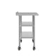 60"W x 24"D |#| Commercial Stainless Steel Work Table with Backsplash and 2 Undershelves -24x60