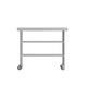 48"W x 24"D |#| Commercial Stainless Steel Work Table with Backsplash and 2 Undershelves -24x48