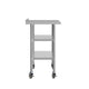 48"W x 24"D |#| Commercial Stainless Steel Work Table with Backsplash and 2 Undershelves -24x48