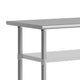 60"W x 24"D |#| Commercial Stainless Steel Work Table with Dual Undershelves and Casters - 24x60