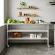 72"W x 30"D |#| Commercial Stainless Steel Work Table with Dual Undershelves and Casters - 30x72
