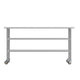 72"W x 30"D |#| Commercial Stainless Steel Work Table with Dual Undershelves and Casters - 30x72