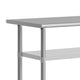 48"W x 24"D |#| Commercial Stainless Steel Work Table with Dual Undershelves and Casters - 24x48