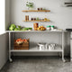 72"W x 30"D |#| Commercial Stainless Steel 18 Gauge Work Table with Undershelf and Casters-30x72