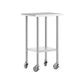 24"W x 18"D |#| Commercial Stainless Steel 18 Gauge Work Table with Undershelf and Casters-24x18
