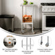 24"W x 18"D |#| Commercial Stainless Steel 18 Gauge Work Table with Undershelf and Casters-24x18