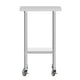 24"W x 18"D |#| Commercial Stainless Steel 18 Gauge Work Table with Undershelf and Casters-24x18