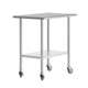 24"W x 36"D |#| Commercial Stainless Steel 18 Gauge Work Table with Undershelf and Casters-24x36