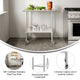 24"W x 36"D |#| Commercial Stainless Steel 18 Gauge Work Table with Undershelf and Casters-24x36