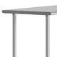 48"W x 30"D x 34.5"H |#| Commercial Stainless Steel 18 Gauge Work Table with Undershelf and Casters-30x48