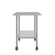 72"W x 30"D |#| Commercial Stainless Steel 18 Gauge Work Table with Undershelf and Casters-30x72