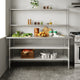 72"W x 30"D |#| Commercial Stainless Steel Work Table with 2 Overshelves and Undershelves-30x72